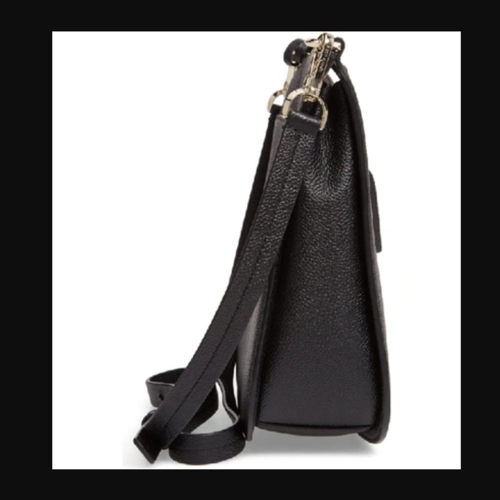 BNWT Kate Spade New York Margaux Large Black Leather Cross Body Bag MSRP $258.00 - Picture 4 of 12